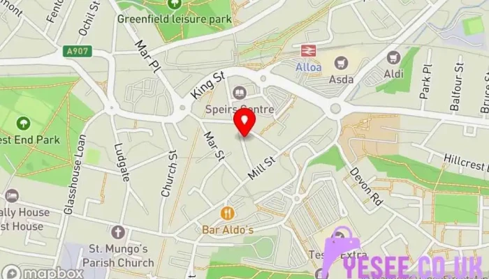 map of Alloa Kilt Hire Kilt shop and hire in Alloa