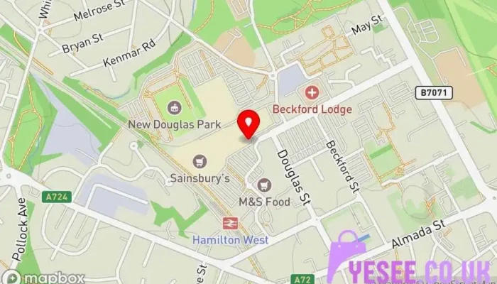 British Heart Foundation Home Fashion Store Map - Hamilton