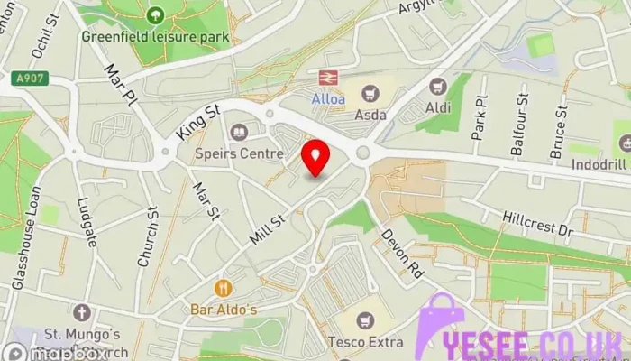 map of British Red Cross shop, Alloa Thrift store, Charity, Clothing store in Alloa