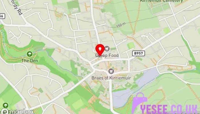 British Red Cross Shop Kirriemuir Map - Kirriemuir