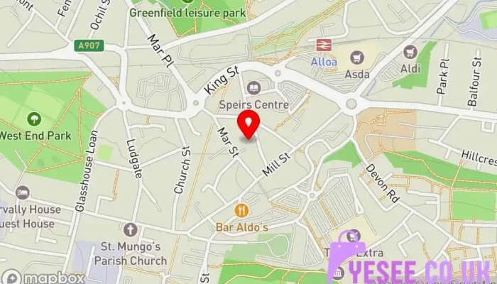 map of M&Co Clothing store, Children's clothing store, Lingerie store, Men's clothing store, Women's clothing store in Alloa