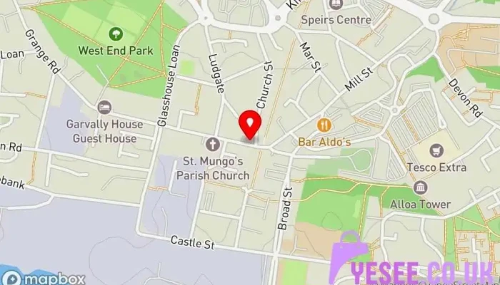 map of SMS Alloa Ltd Tire shop, Car inspection station, Car repair and maintenance service, Oil change service in Alloa